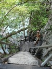 Jerry on steps down to lagoon.JPG (104 KB)